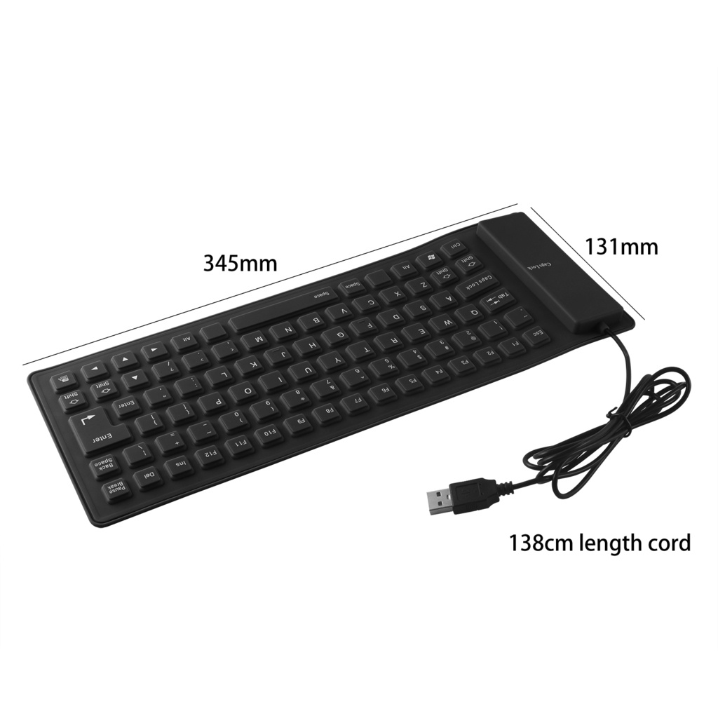 Keyboard Gaming 85 Tombol Mini USB Flexible Anti Air Bahan Silikon Lembut Bisa Dilipat Untuk Komputer / Laptop