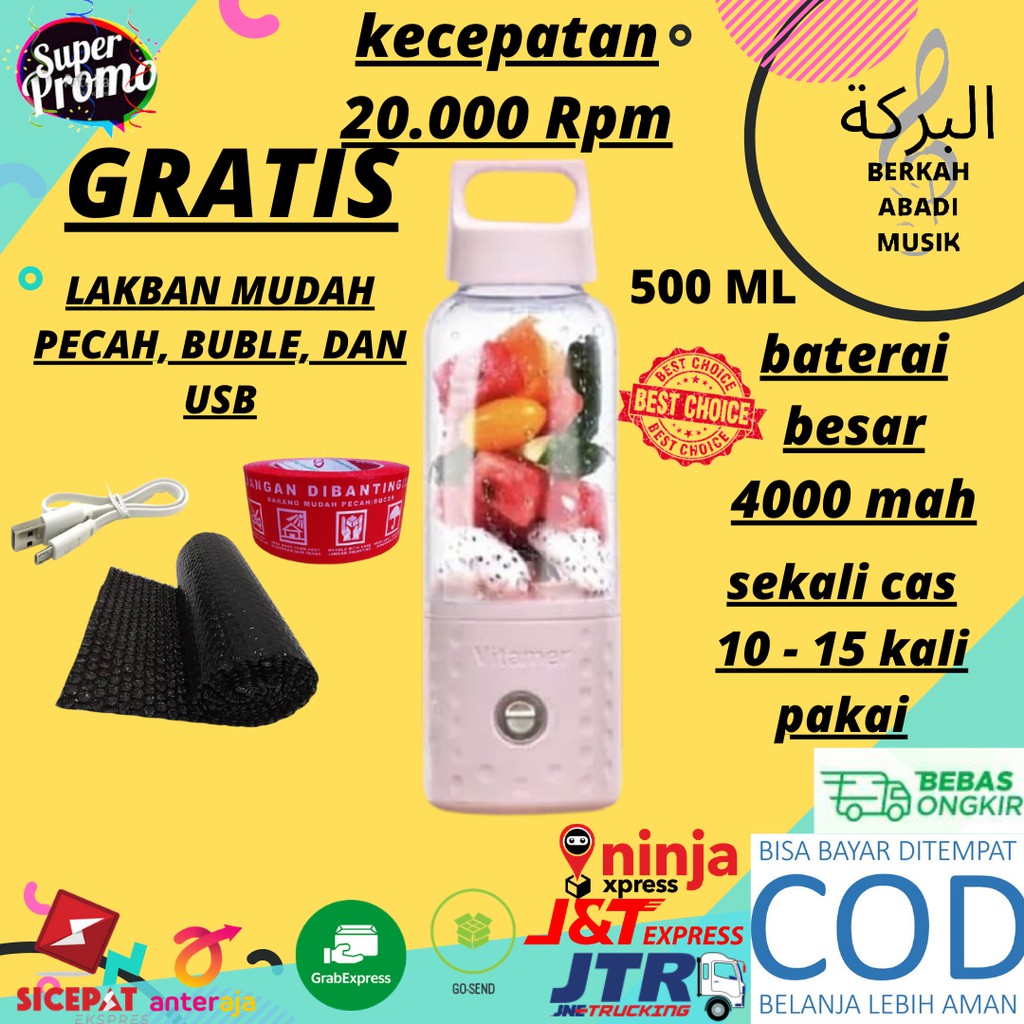 vitamer blander portabel blander portable vitamer blender juicer wireless vitamer 500ml original