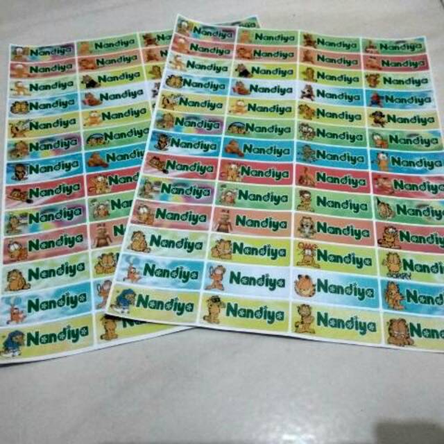 

Sticker label nama karakter GARFIELD