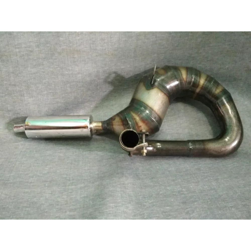 Knalpot racing vespa merk sito racing kanan pendek