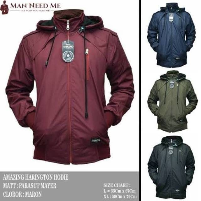 jaket harrington hoodie