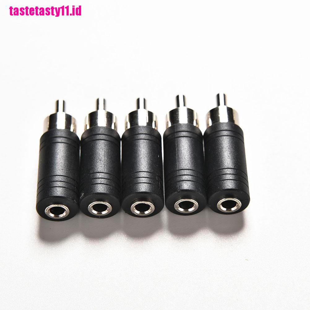 Adaptor Konverter Socket Mono Female Jack 3.5mm Ke RCA Plug Male