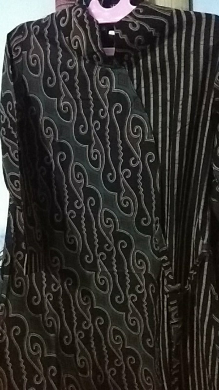 Tunik Batik Wanita Motif Songket Kombinasi Kotak L Liris Respati Garis Seragam Batik