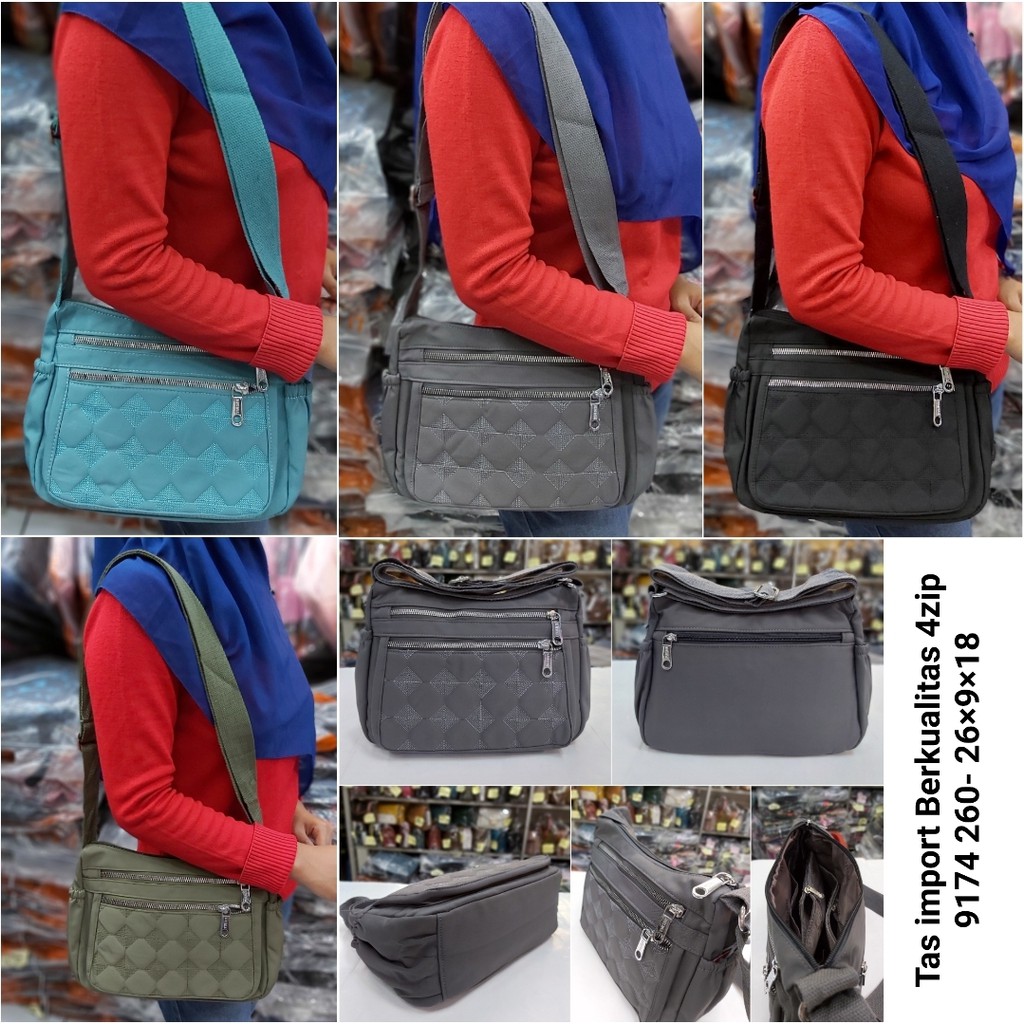 Tas import fashion wanita selempang parasut super high quality yg berkualitas