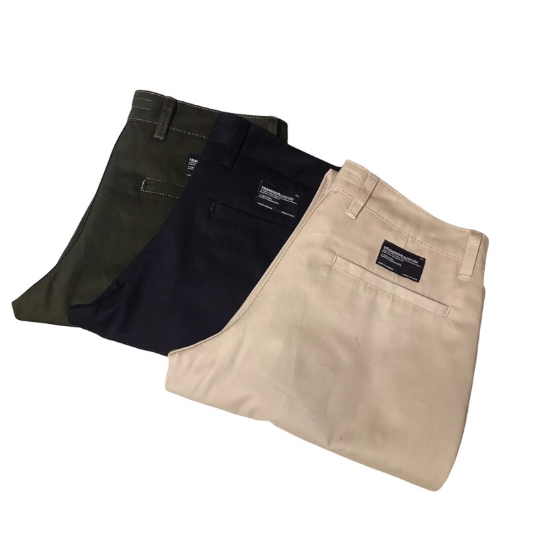 Chino Selvedge Regular Fit Transworld Hitam Army Cream