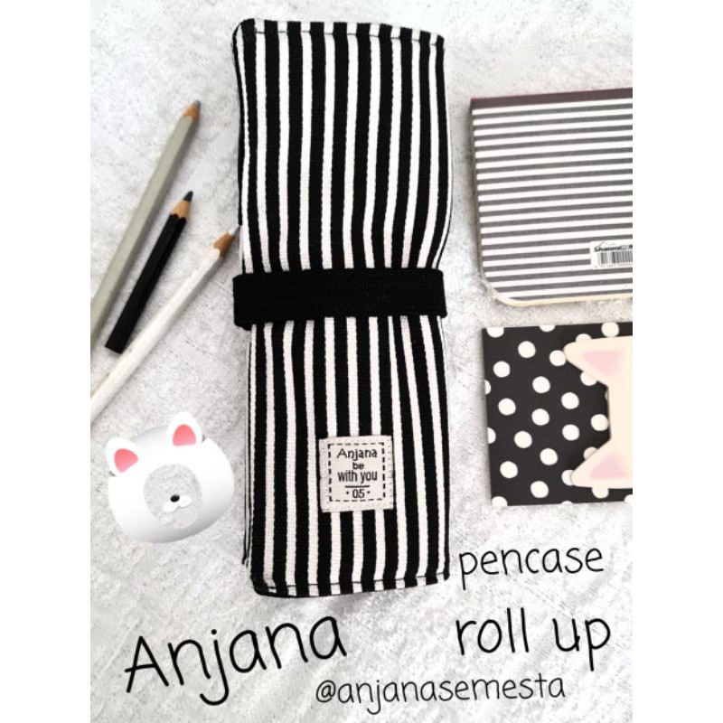 

Tempat pensil roll up kancing/tempat pensil kain/tempat pensil kain kanvas