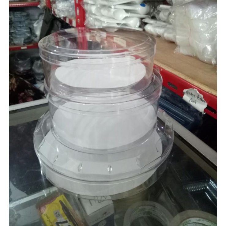 Toples Mika 1000gram. Plastik Nastar Kue Nanas Kering Lebaran Murah 1kg Isi12 Bulat Kotak dessertbox