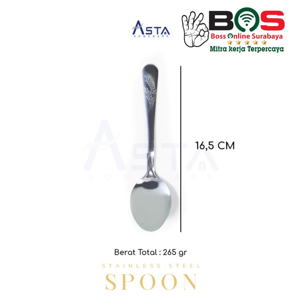 Sendok Garpu ASTA / Alat Makan Set 12 Pcs Spoon Fork Sendok Makan Garpu Makan