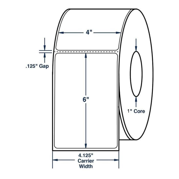 Direct Thermal Sticker Roll A6 100x150mm 500 Pcs Label Stiker