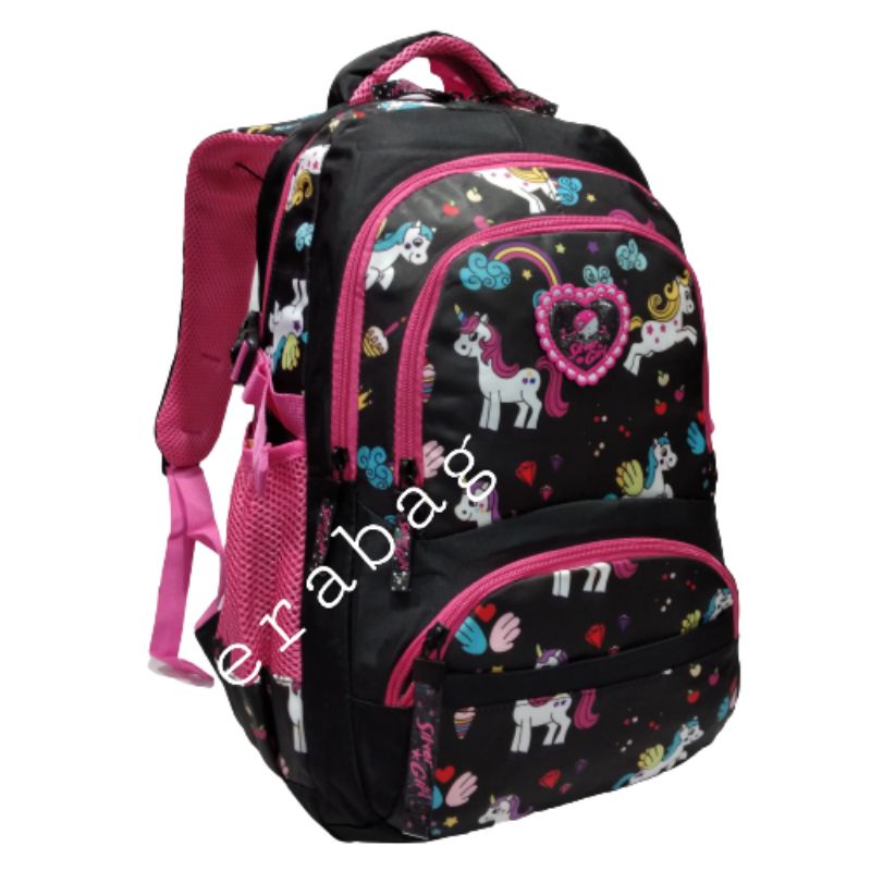 Tas Alto Silver Girl anak sekolah tas ransel kekinian Raincover  75620S1