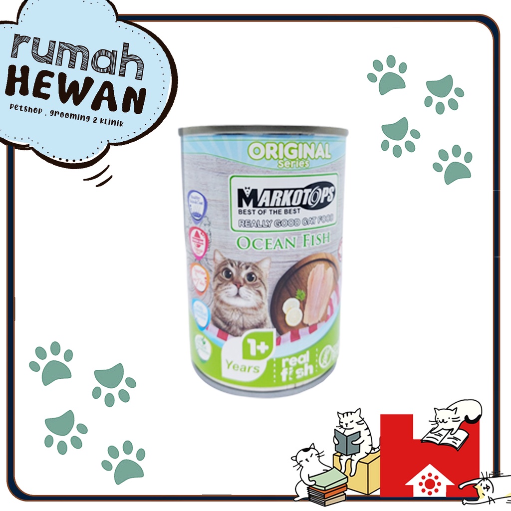 Markotops Kaleng 400gr / Makanan Kucing Wet Food Markotop Basah 400 gr