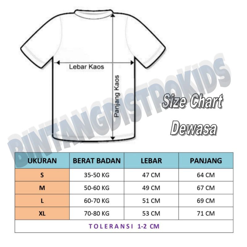 Kaos distro anak dan dewasa (bisa Couple)