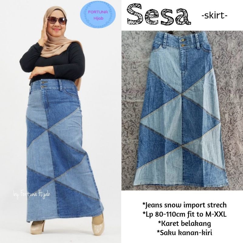 sesa skirt by fortuna hijab