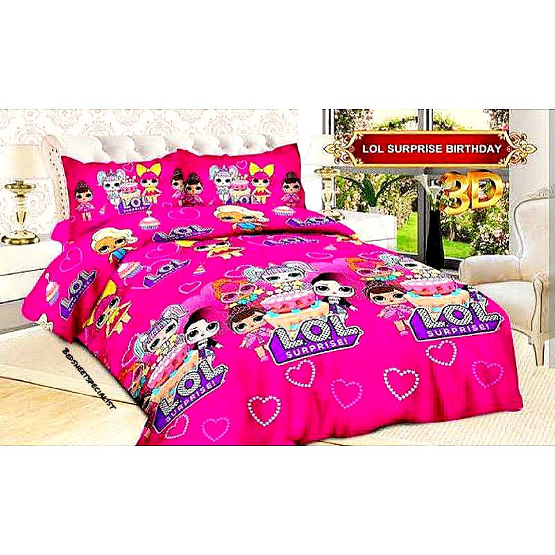 Sprei sorong bonita ukuran 120x200 cm (4 kaki)/lol surprise birthday