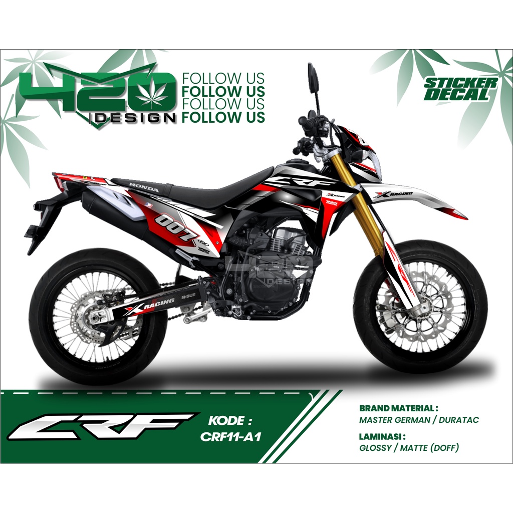 DECAL FULLBODY CRF 150L / STIKER DECAL FULLBODY CRF 150L / AKSESORIS STIKER HONDA CRF 150L