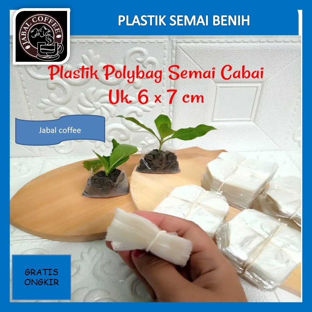 Plastik Semai Bibit Cabai Cabe Tomat Terong Kubis Isi 900 - 1000 Pcs Polybag Semai 6x7 Plastik Semai / Polibag Benih 1ikat 1000 Pcs Polibeg cabai