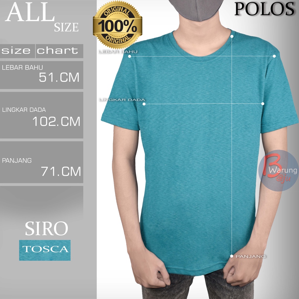 KAOS POLOS BAJU LENGAN PENDEK (SIRO&CVC SLUB)