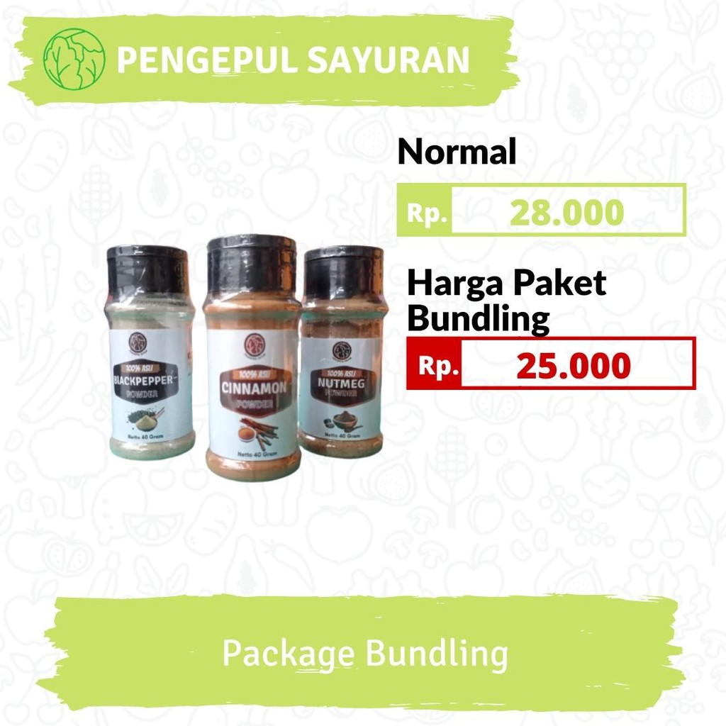 

PAKET BUNDLING REMPAH Kemasan 25 - 40 grm