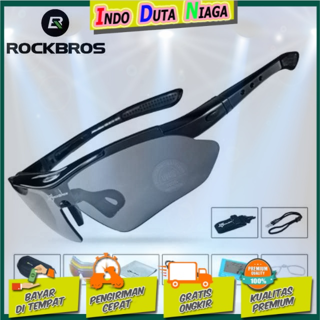 Rockbros Kacamata Sepeda Polarized dengan 5 Lensa Myopia - 0089