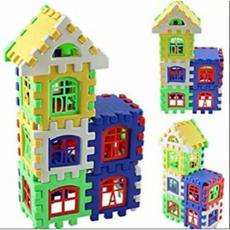 Mainan edukasi funny block/blok rumah