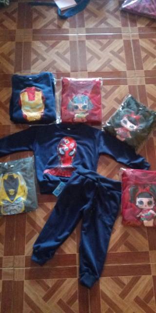 (COD) Setelan joger LED 1-6 tahun