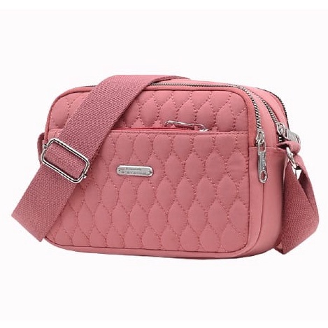 TAS SELEMPANG WANITA 5 RESLETING PINK NASATY TA469P3 IMPORT KOREA FASHION SLING BAG CEWEK MURAH KEKINIAN PREMIUM BATAM PESTA BRANDED