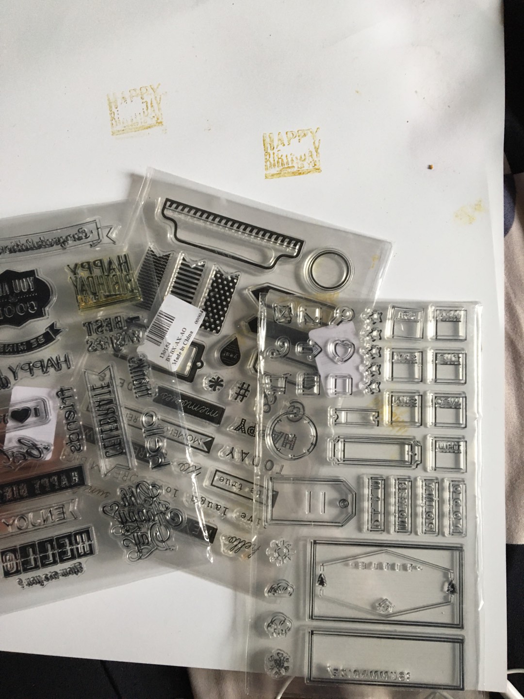 [deble] Silicone Transparent Clear Stamp Seal Diy Happy Birthday Scrapbooking Decor