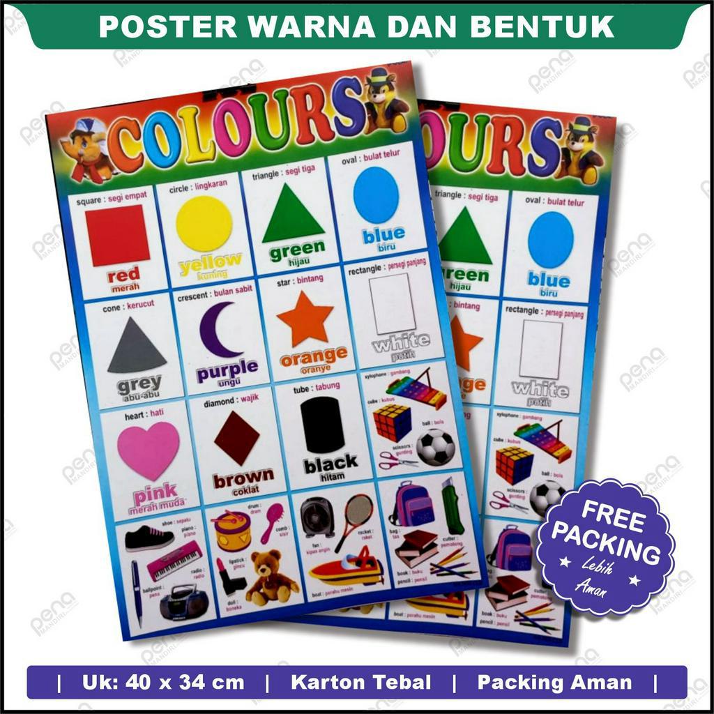 Poster Mengenal Warna dan Bentuk