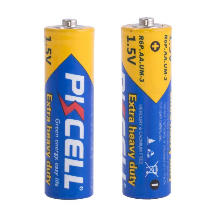 Baterai AA PKCELL R6P 1.5V 2Pcs Extra Heavy Duty Battery