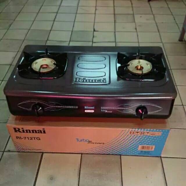 Rinnai Kompor Gas RI 712TG Gas Stove 2 Tungku RI712TG