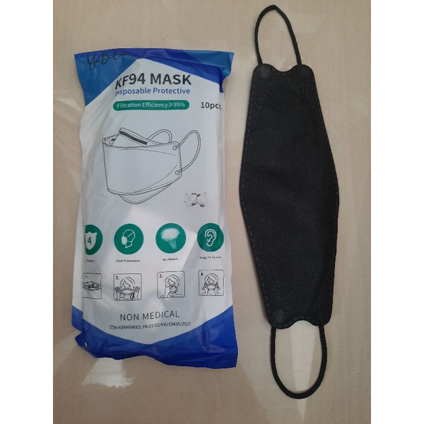 masker KF 94 warna hitam KF94 hitam