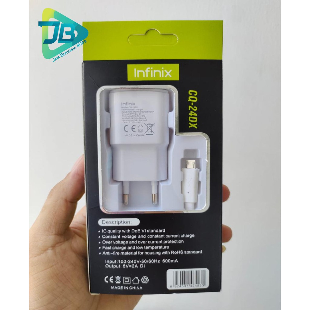 Charger Infinix 9V -2A Original Fast Charging  Kabel Micro USB note 7 Note 8 hot 9 8 10 play JB4766