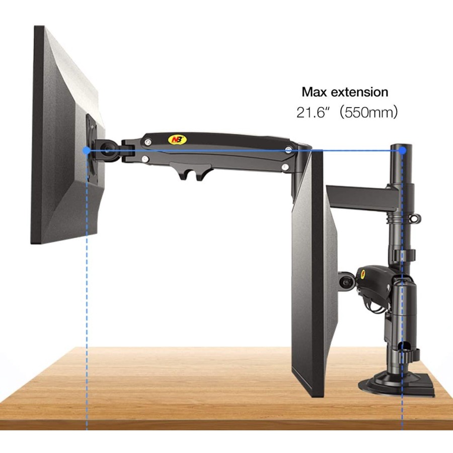 Bracket LED Dual Monitor 22&quot;-32&quot;  North Bayou NB-H180 Tilt Swivel Rotate