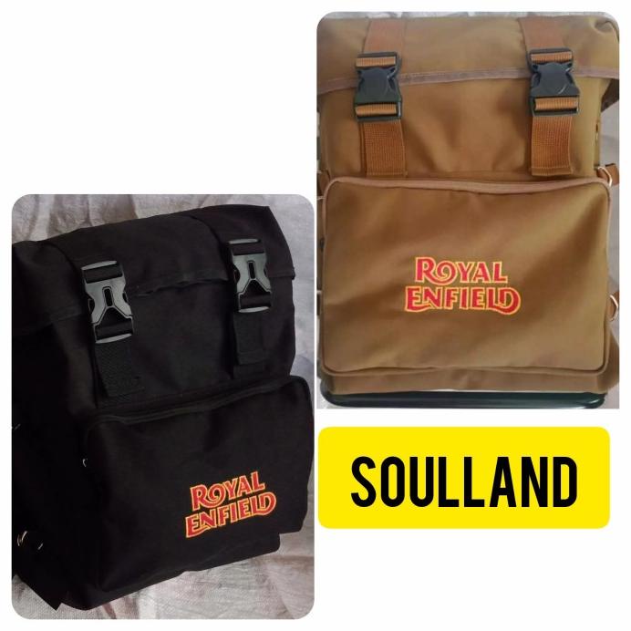 Bag Canvas - Tas Royal Enfield Bahan Canvas Carlito - Side Bag Royal Enfield