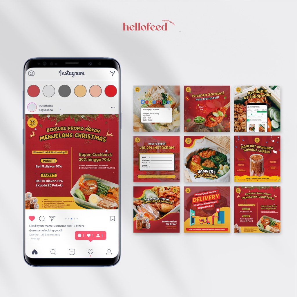 Desain Feed/Post Instagram Food I Tema Makanan I Jasa Desain Murah