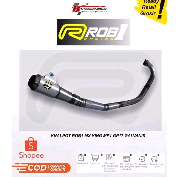 KNALPOT ROB1 MX KING MP1 GP17 GALVANIS