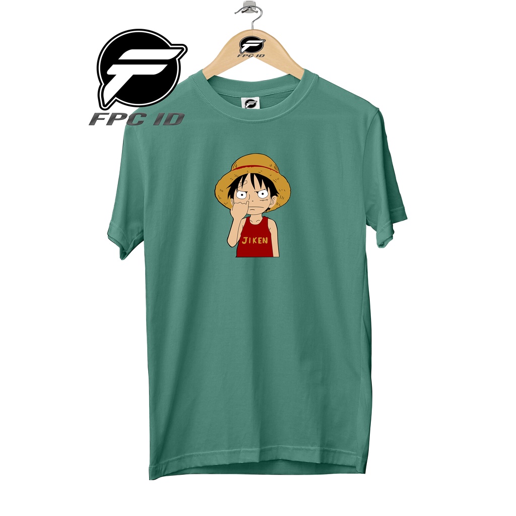 Kaos Anime One Piece Luffy Ngupil Original Cotton Combed 30s Pakaian Jumbo Pilihan Favorit