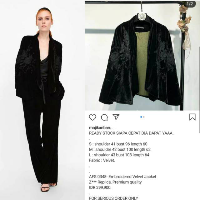 Embroidered Velvet Jacket