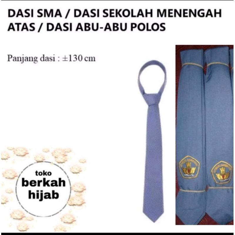 DASI SEKOLAH MENENGAH ATAS / DASI ABU-ABU POLOS/Dasi Sekolah SMP SMA