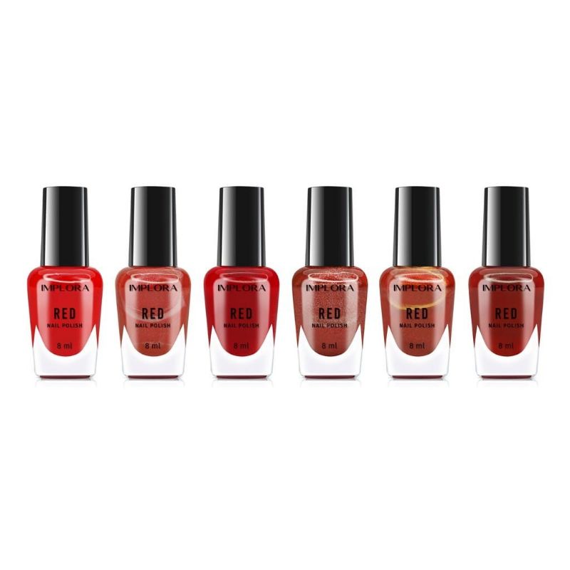 IMPLORA NAIL POLISH (✔️BPOM) Kutek Nudes | Red | Clear