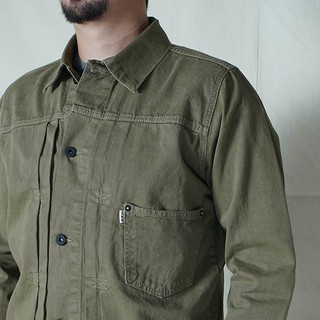  Jimmy  and Martin  Type I Trucker Jacket  Khaki Dyed 2591 