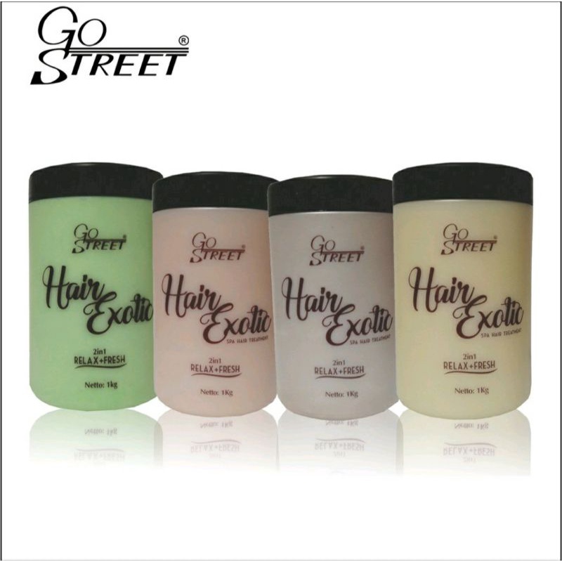 GO STREET HAIR EXCOTIC SPA CREAMBATH 1000 ML / COKLAT / MINT / ROYAL JELLY / GO STREET / VANILLA