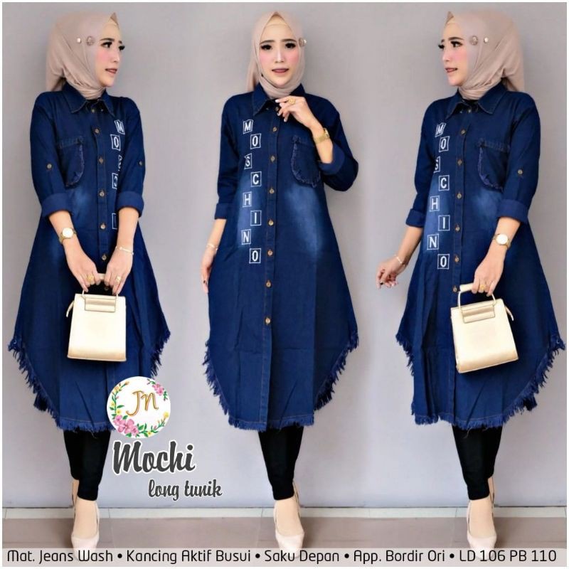 MOCHI LONG TUNIK /  AD 3 SIZE YA KA L-XL-XXL / TUNIK TER THE BEST SELLER