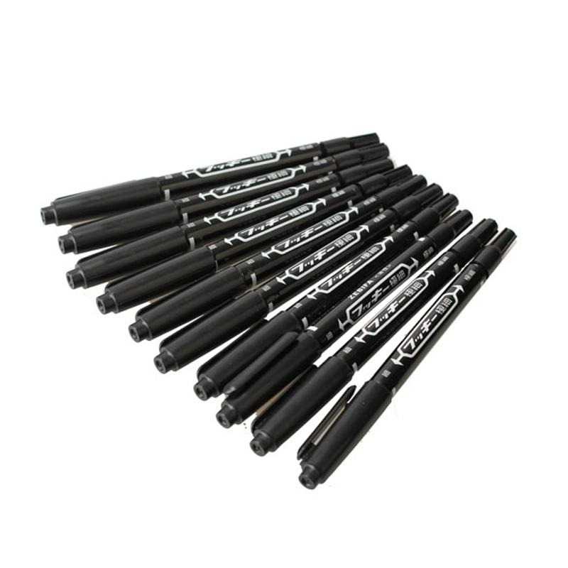 Spidol Permanen Dual Head Marker Waterproof 10 PCS Sepidol Gambar Lukis Tulis Seni Kreasi Multifungsi Berkualitas