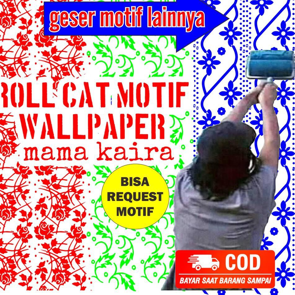 Model Terheboh rol roll cat motif seperti sticker wallpaper dekorasi dinding tembok kamar motif mawa