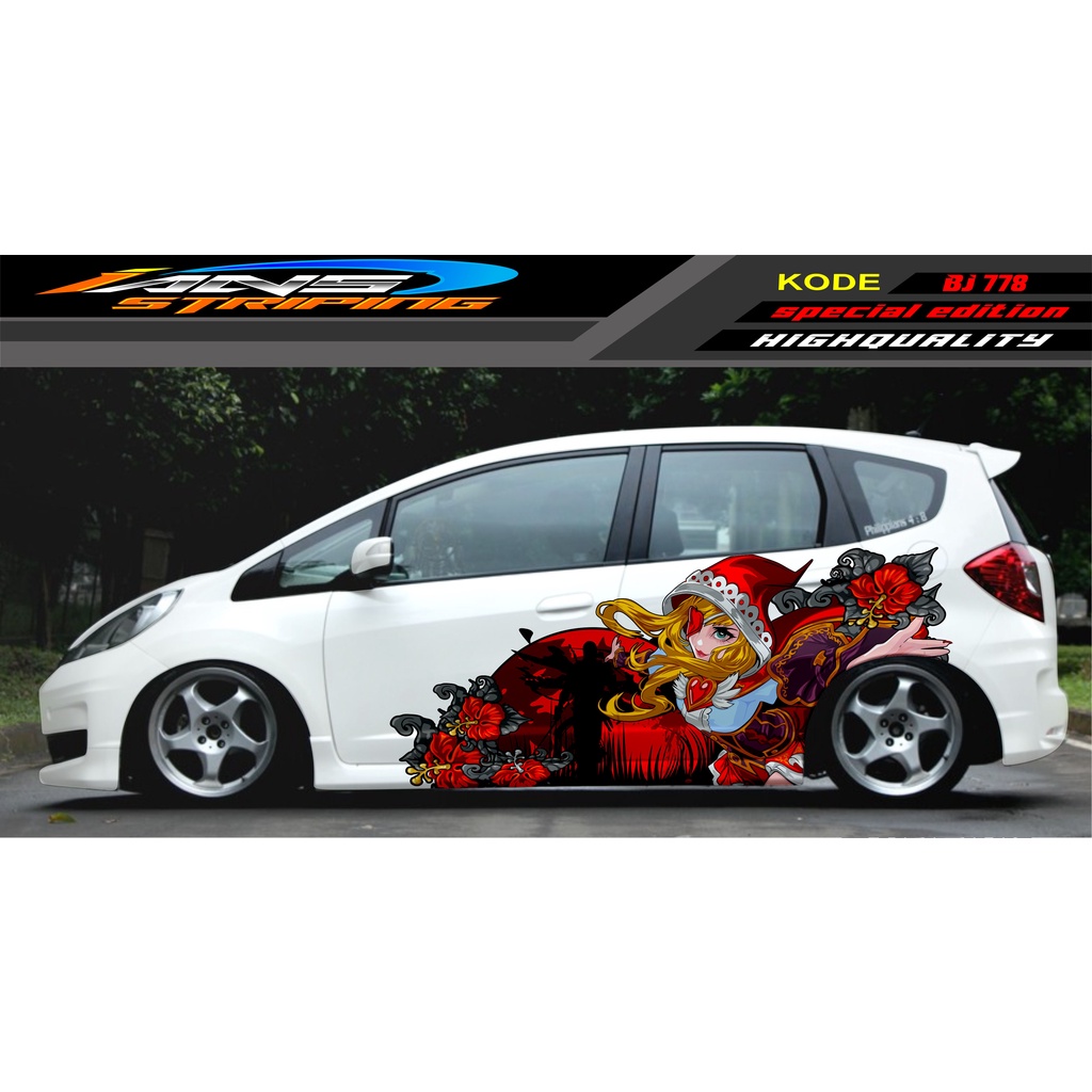 DECAL STICKER MOBIL JAZZ BRIO AVANZA SIGRA YARIS / STIKER VARIASI MOBIL / MODIF STICKER MOBIL