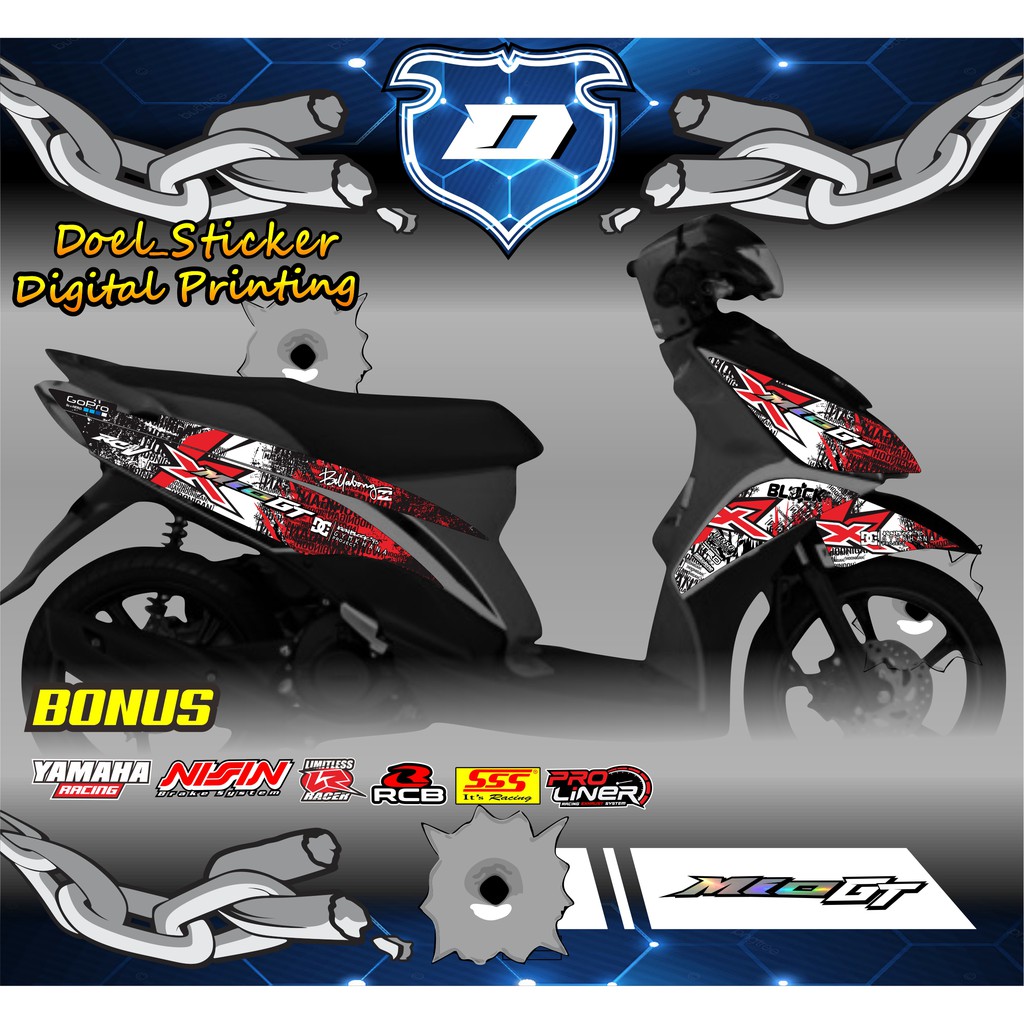 STRIPING MIO GT - Stiker Motor Mio Gt Sticker Mio Gt LIST VARIASI 01