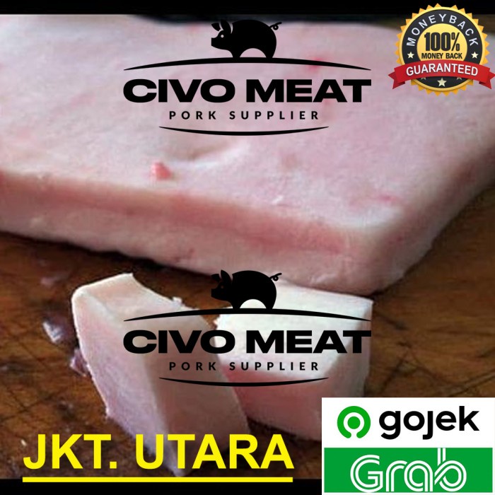 

Terlaris Lemak / Minyak babi (Lard) Potong Kotak 1kg