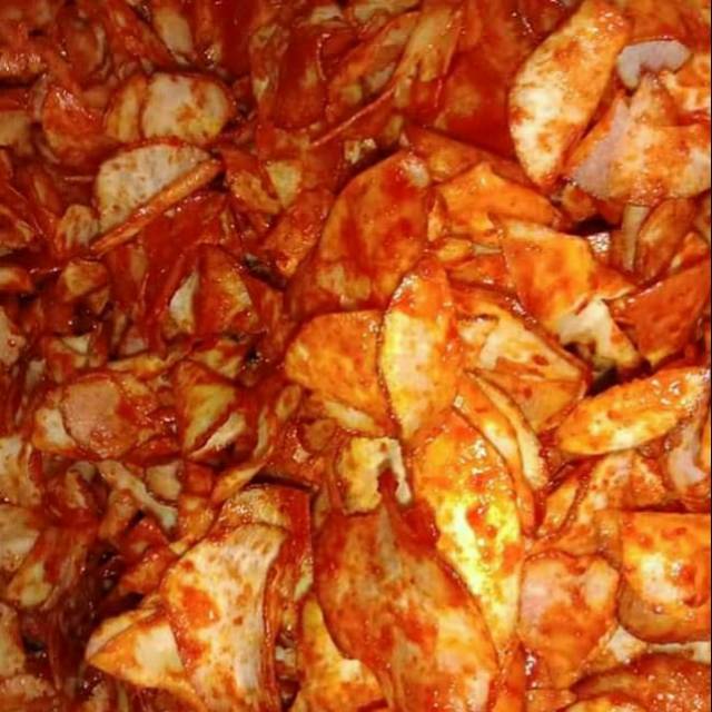 

Kripik singkong pedas manis