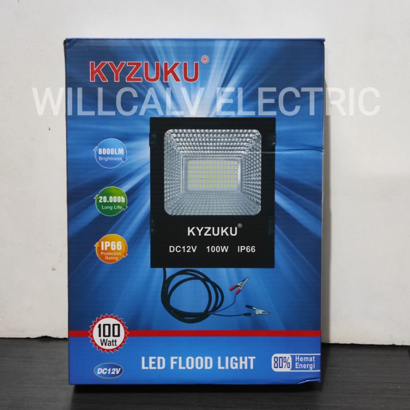 LAMPU SOROT DC 12V LED 100W 100 WATT CAHAYA PUTIH / LAMPU SOROT DC 12V AKI 100W 100W CAHAYA PUTIJ